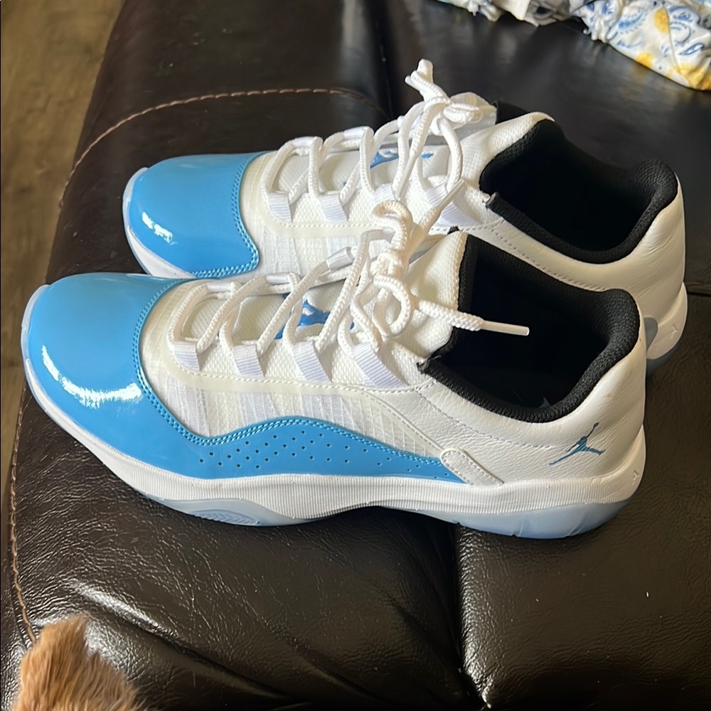 Jordan White and Blue Sneakers Iconic Style